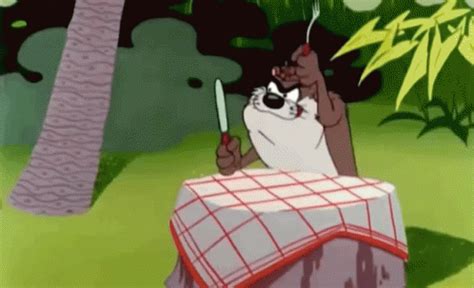 # crazy # attack # looney tunes # tornado # destruction. Taz Esfomeado / Hora Do Almoço / Diabo Da Tasmânia GIF ...