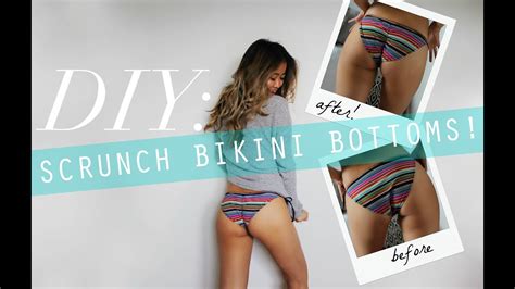 Alternatively, you may also use bathing suits in a larger size. DIY SCRUNCHED/RUCHED BIKINI BOTTOMS! | rachspeed - YouTube