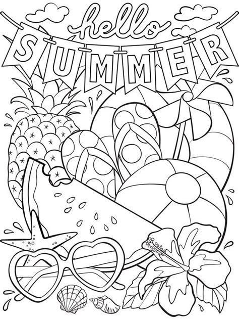사 개월 전, 기억나지 않는 황궁 무도회의 밤, 그날 자신은 대체 누구와 함께 밤을 보냈던 걸까? Hello Summer on crayola.com | 여름 그림, 색칠공부 책, 색칠 공부 자료