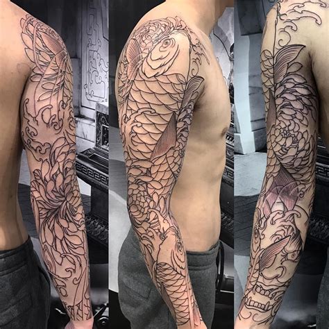 Japanese tattoo, the great shige @ yellowblaze strikes again! 200+ Traditional Japanese Sleeve Tattoo Designs For Men ...