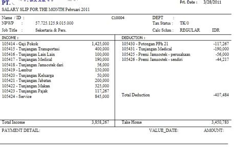 Tapi kalau kalian bisa mengoperasikan komputer, kalian bisa saja ditempatkan di staf dan kelas jabatan naik pada grade 6. Nonik wulan: Contoh slip gaji PNS