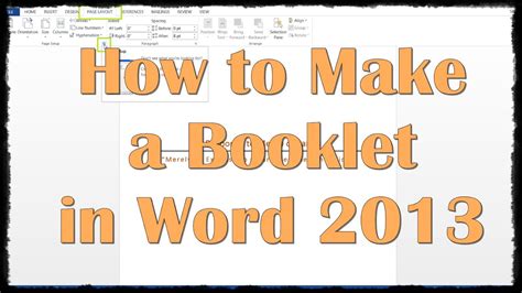 How to autoformat a fraction in word. How to Make a Booklet in Word 2013 - YouTube