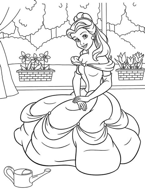Beauty and the beast coloring pages disneyclips com belle staggering picture inspirations princess aurora. Princess Belle Coloring Pages Free
