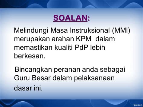 Elisabet, lindung klementina (2016) pengaruh kepemimpinan instruksional kepala sekolah terhadap kinerja guru dan prestasi siswa sma di manggarai ntt. Melindungi Masa Instruksional (MMI) ~ CATATAN @ GURU BESAR