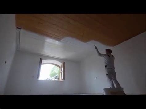 Holzdecke streichen mit kreidefarbe misspompadour. Tempspray mit Malerbetrieb Maleroy aus Neufahrn - YouTube
