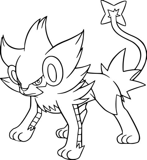 Ici, vous trouverez des dessins de pokémon. Luxray : Coloriage Luxray Pokemon à imprimer