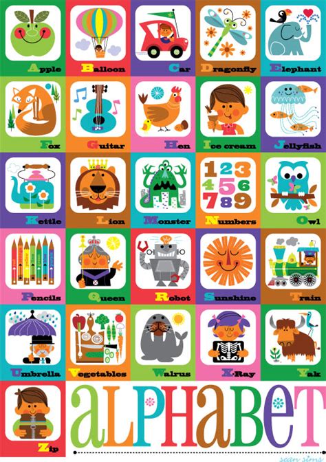 Klasse kinderzimmer weihnachtsdeko baby bilder zoo wald . Sean Sims: Alphabet Poster