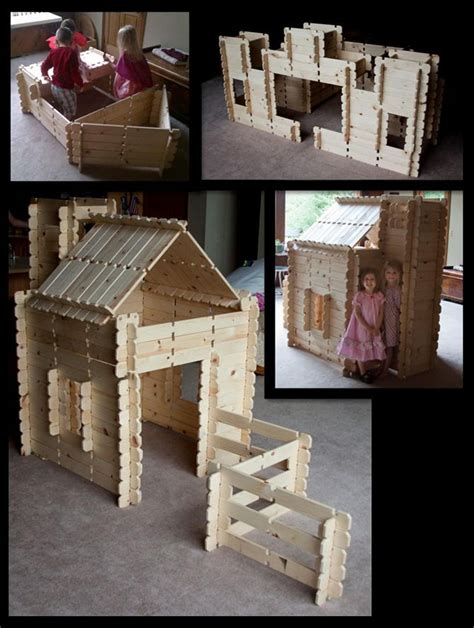 On this page you can download two plans that can help you make wooden medieval toy castle, perfect that piece of wood can be a house, car, ship, chair, cake… Log Cabin Style Wooden Blocks Fort Castle Play House ...