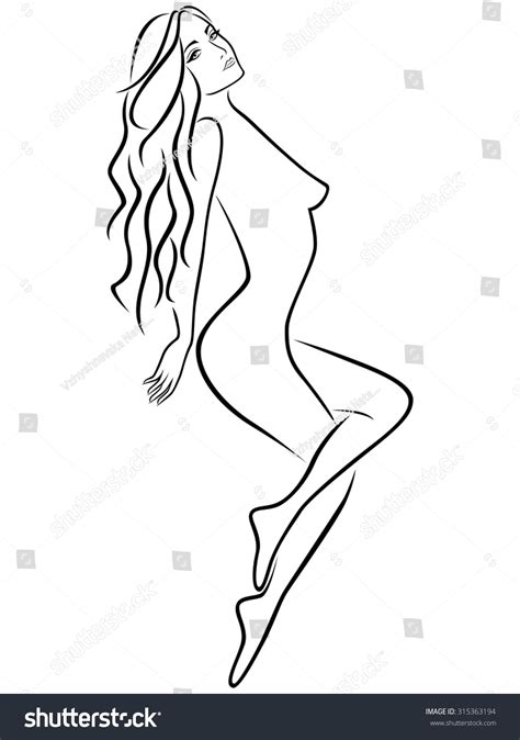 Find the perfect woman body outline stock photos and editorial news pictures from getty images. Abstract Vector Outline Young Beautiful Women Stock Vector 315363194 - Shutterstock