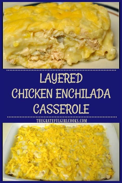 This green chili chicken enchilada casserole tastes just like the traditional enchiladas you love. It's easy to make this yummy layered chicken enchilada ...