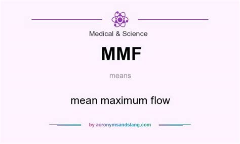 Yeah but they have a mff. MMF - mean maximum flow in Medical & Science by ...