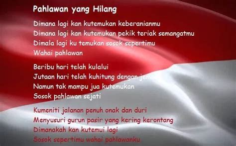 Puisi cinta romantis merupakan kumpulan karya singkat tentang cinta, berbagai contoh karya bisa kamu temukan disini. Puisi Kemerdekaan