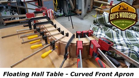 After adding the curve are used a hand plane to create a slight downward angle as an added design element. Floating Hall Table Pt.1 - Making the Curved Front Apron ...