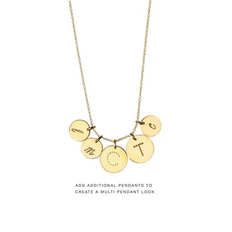 Initial Pendant Necklace with Modern Dot Font | Luca Jewelry | Initial pendant necklace, Initial ...