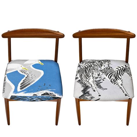 Safavieh mercer collection lester dining chairs, zebra grey, set of 2. Set Of Two Bird And Zebra Dining Chairs By Bobbin & Fleck | notonthehighstreet.com