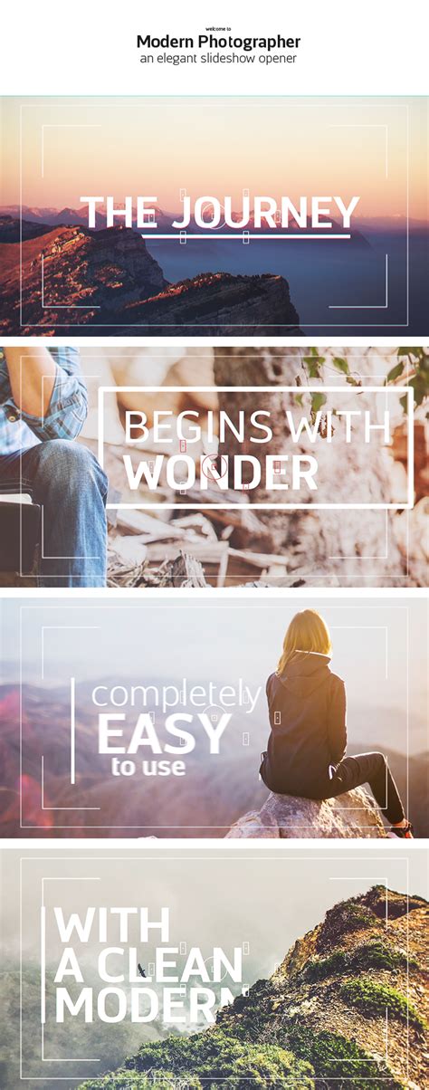 Download over 1564 free after effects templates! Videohive Modern Photographer Slideshow Opener » free ...