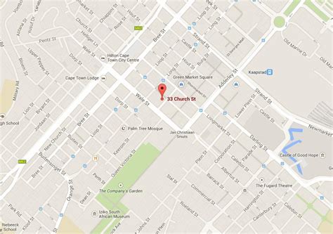 Während millionen südafrikaner in den armenvierteln und cape flats für umgerechnet 25 euro im. Church street, Kapstadt Karte - Karte von church street ...