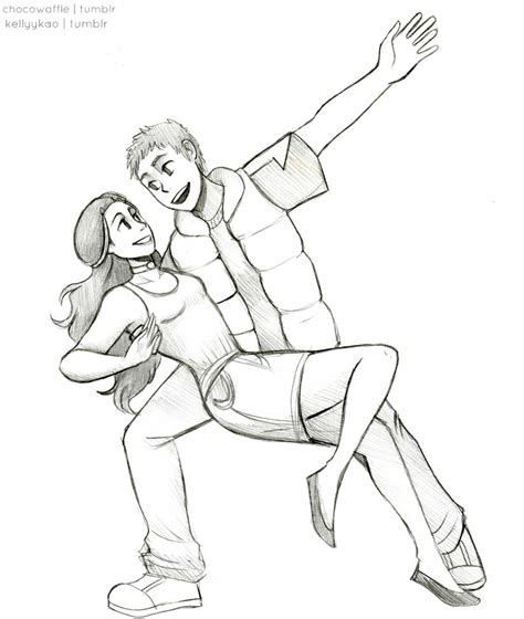 Dancing couple, outlined vector sketch drawing by baldyrgan 14/350. SRU - Dance Party by Destiny-Smasher on DeviantArt