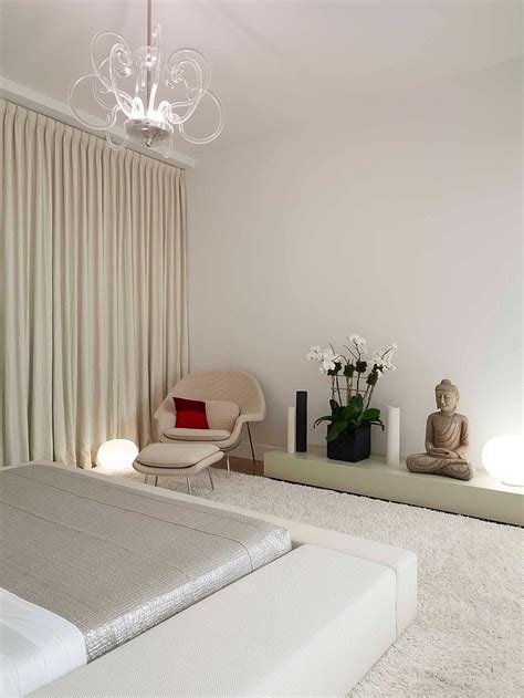 Zen bedroom photo in los angeles with blue walls. 20 Serenely Stylish Modern Zen Bedrooms