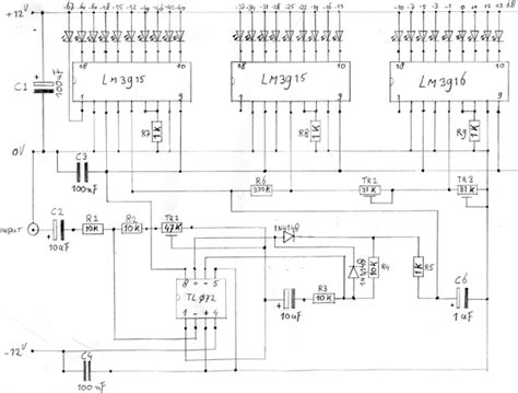 The simplified lm3916 block diagram is included to give the general idea of the circuit's operation. Vu Meter 60 Db Lm3915 - PCB Designs