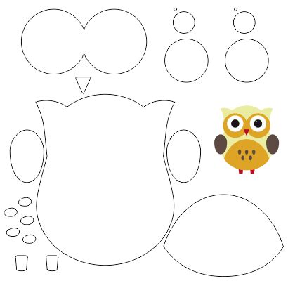 Lembrando que você pode imprimir todos o moldes e deixar a brincadeira com uma variedade grande para as atividades de pintura. MOLDE DE CORUJA EM EVA: Para Imprimir