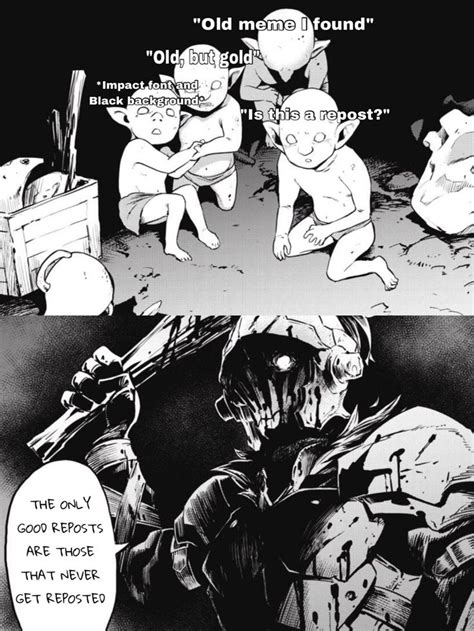 Goblinslayer from goblin slayer goblin slayer. Repost Slayer | Goblin Slayer | Goblin slayer meme, Goblin ...