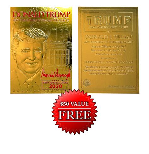 Yahoo finance is tracking the performance of the economy under president donald trump, compared with six prior presidents going back to jimmy carter. The 23k Trump Gold Card You'll Receive For Free Is - Illustration | Transparent PNG Download ...