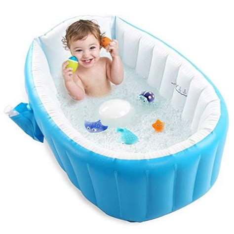 The right tub or bath seat can be a boost to your confidence as you handle your wiggling and wet little one. Baby Inflatable Bathtub, Pawsky Portable Infant Toddler ...