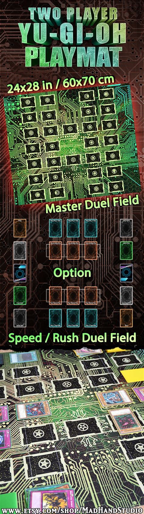 Jumbo index standard index both side custom and custom playing cards………. 2-Player YuGiOh Game Mat with Custom Master Duel Field ...