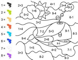 Kolorowanki wykorzystane do obliczeń, źródło: Matematyka - Kolorowanki