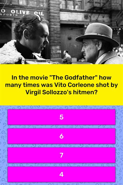 Swing time belongs to the following categories: In the movie "The Godfather" how... | Trivia Answers ...