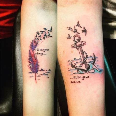 Customize matching apparel for you and the one you love most! 60 Unique And Coolest Couple Matching Tattoos For A ...