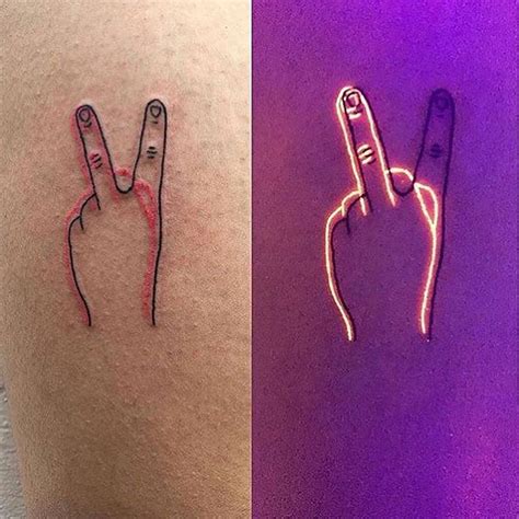 Mar 09, 2016 · a uv ink tattoo is generally invisible (or nearly invisible) under broad daylight. UV tattoo #uvtattoos | Mini tattoos, Uv tattoo, Dark tattoo