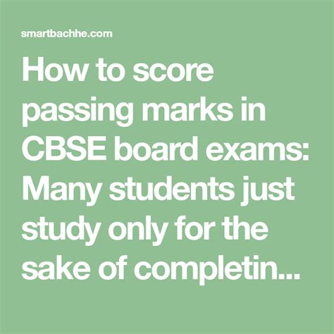 Indira gandhi national and open university (ignou) conducts annual term end exams for each session and each years. How To Score Passing Marks In CBSE Board Exams | Board ...