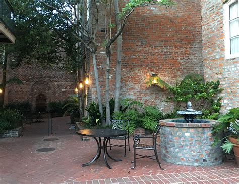 .the historic french market inn is a beautiful 19th century inn, promising a historic adventure for the historic french market inn has was restored to its original beauty in 1998 and has become a. French Market Inn courtyard. | French market inn, Outdoor ...