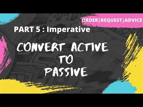 Your writing should always be active unless you wish to place the emphasis of your our examples of passive voice in writing and their active equivalents will help you to fully understand your own writing Convert active to passive voice | Imperative Sentence ...