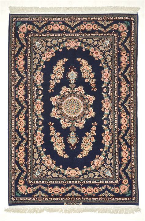 Feiner isfahan bildteppich auf seide 160x112 teppich esfahan silk seda. ISFAHAN TEPPICH 194X130