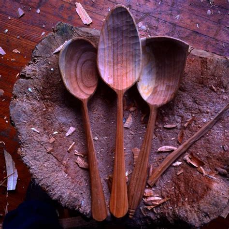 Natural oil finishes are moderately water resistant on their own. Some new cherry spoons. Linseed oil finish. | Wood carving ...