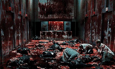 Freeze, go unconscious, and wake up at the cabin anyway. cabin in the woods scary movies gif | WiffleGif