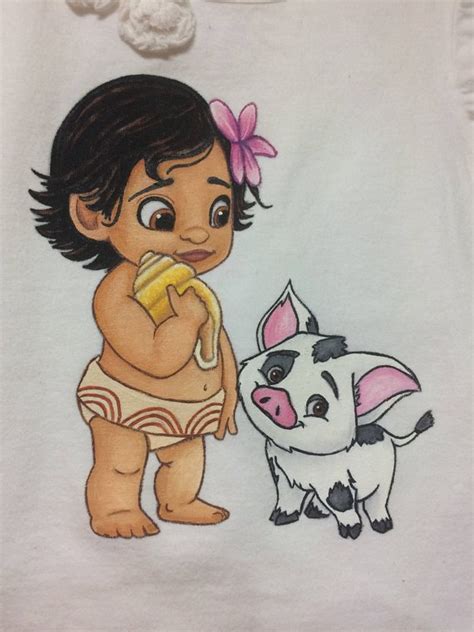 All prints are giclee prints on archival matte paper and are available in a 5x7 size. Baby Moana Sketch at PaintingValley.com | Explore ...