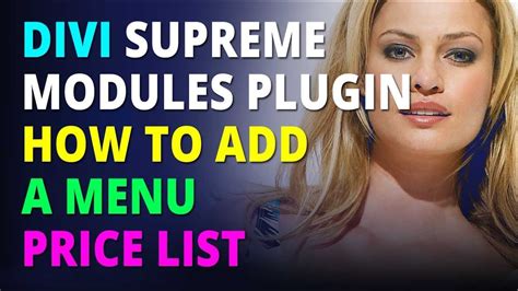 Supreme value, los angeles, california. Divi Supreme Modules Plugin How To Add A Menu Price List ...