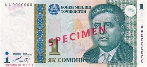 Invert calculator graph print csv. RealBanknotes.com > Tajikistan p14s: 1 Somoni from 1999