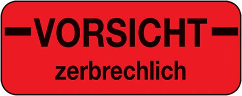 Durch eine absicherung kommt vorsicht zum ausdruck, nicht aggression. Vorsicht zerbrechlich - Rollen-Etiketten aus Papier ...