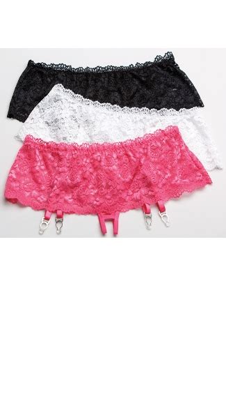 Garter belts were invented in the 1920s as a way to hold up stockings in a time when elastic didn't exist. Lace and Ruffles Crotchless Gartini, Lace Garter Panties ...