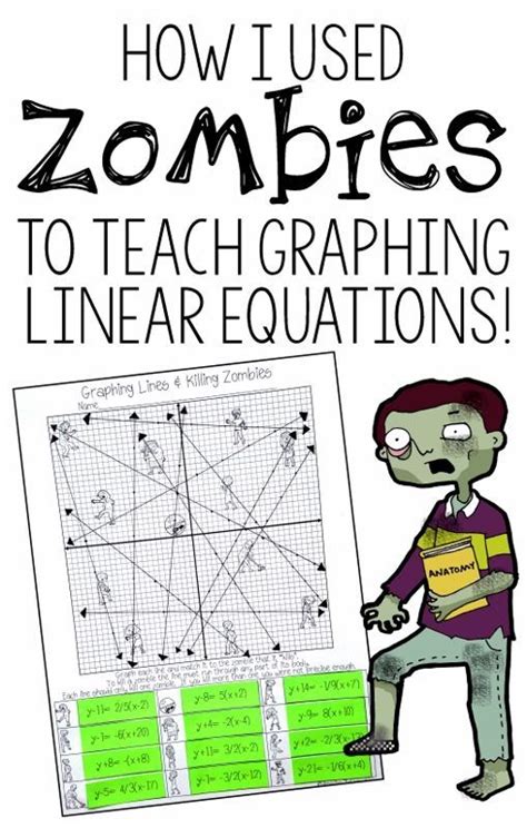 Today we are launching our new line of signs. Graphing Lines & Zombies ~ All 3 Forms | Graphing activities, Linear function, Fun worksheets