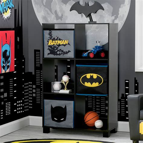 Dc comics wallpaper for bedroom joshview co. Delta Children DC Comics Batman 6 Cubby Deluxe Storage ...