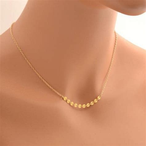 Check spelling or type a new query. New Design Shimmer Gold Disc Necklace Small Tiny Coin Necklaces Women Simple Delicate Alloy ...