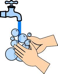Dilakukan dengan menggosokkan tangan menggunakan cairan antiseptik (handrub) atau dengan air mengalir dan sabun antiseptik (handwash). Gambar Kartun Cuci Tangan Animasi