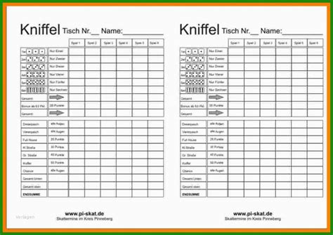 Kniffelblock zum ausdrucken — vorlagen ; Kniffel Vorlage Zum Ausdrucken - Kostenlose Vorlagen zum Download! - Kostenlose Vorlagen zum ...