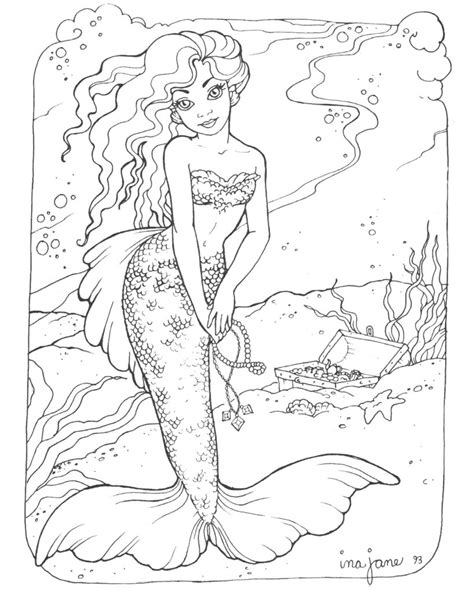 Coloring page mermaid with colorful sample printable worksheet for preschool / kindergarten kids to improve basic coloring skills. Coloring Pages: Printable Mermaid Coloring Pages Coloring ...